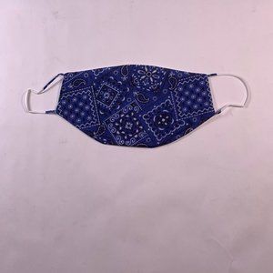 Blue Paisley Bandanna Mask